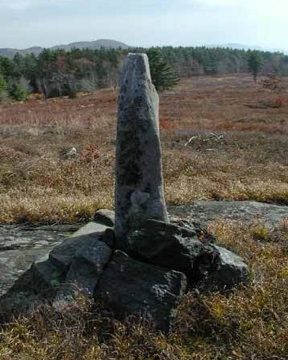 A stone obelisk on Burnt Hill 